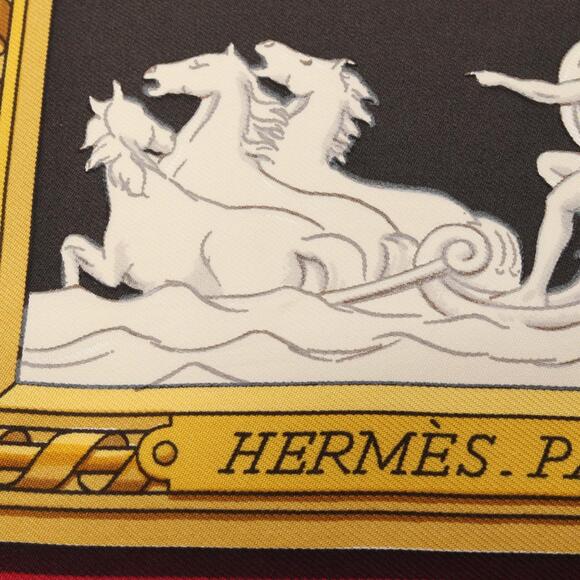 HERMES Authentic Gray Silk Scarf - Picture 8 of 8